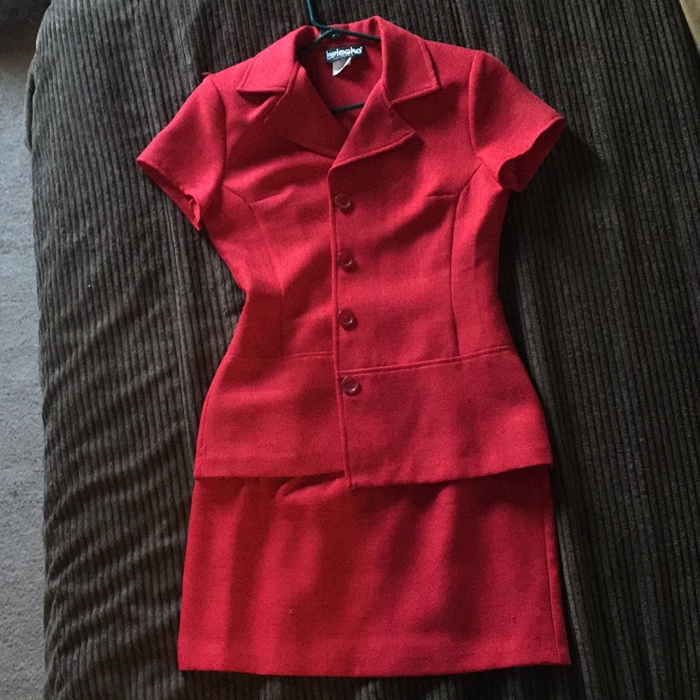 Red suit skirt